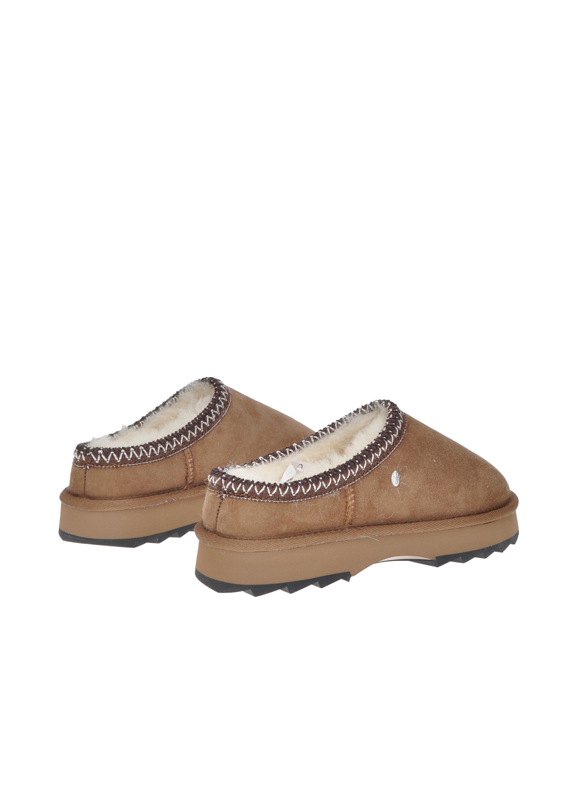 W13179 Sabot EMU AUSTRALIA in brown, featuring soft inner lining and rubber outsole for comfort and style.