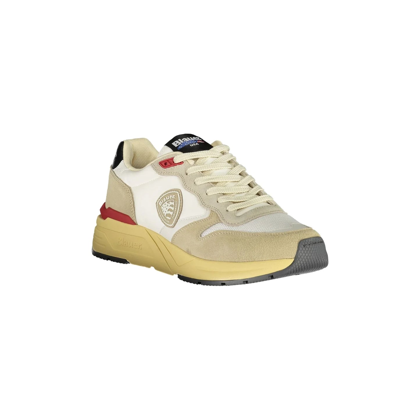 BLAUER Herren-Sneaker in Beige mit Details und Logo