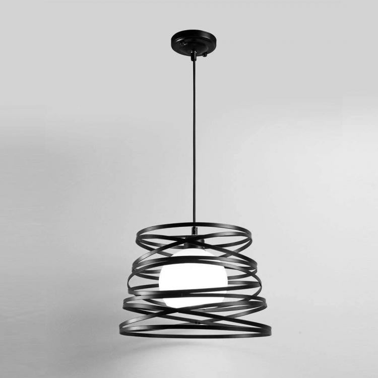Moderner Pendelleuchter mit verschlungenen Eisenbändern, E27-Fassung, 120 cm Kabel