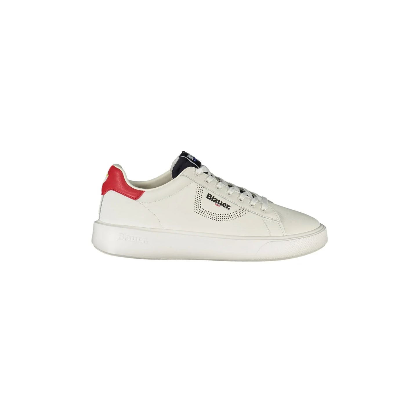 Weiße Herren-Sneaker von BLAUER mit kontrastierenden Details