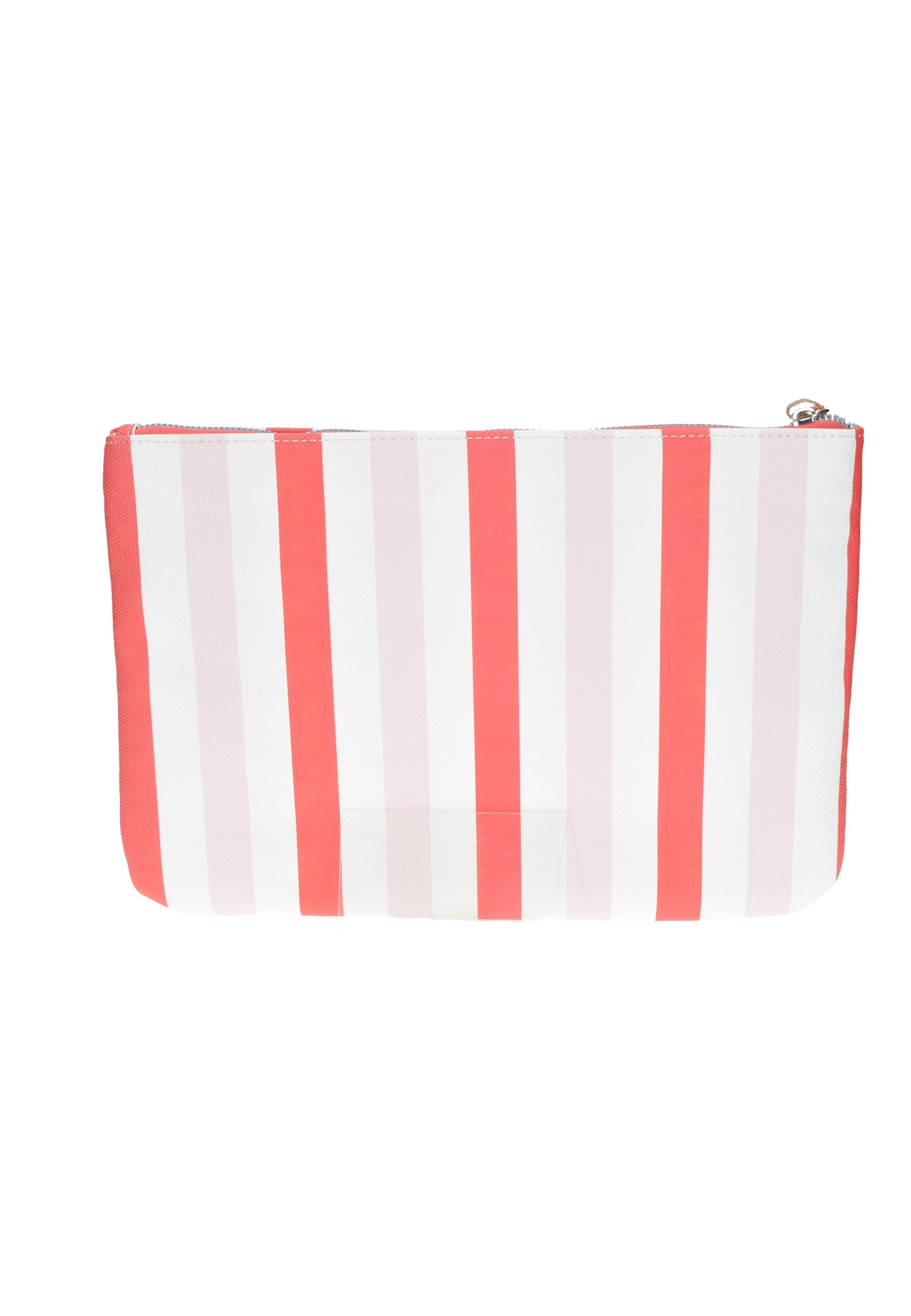 KBE31A528 Pochette KUVE' in striped design, perfect for beach days, dimensions 32x22x2 cm.