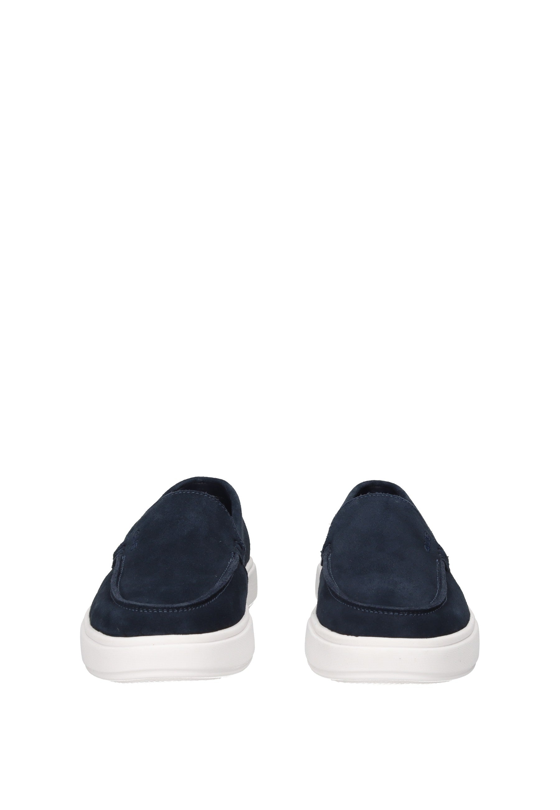 HM25045-01 Mocassino PACIOTTI 4US - navy suede moccasin shoes with rubber sole, stylish and comfortable.