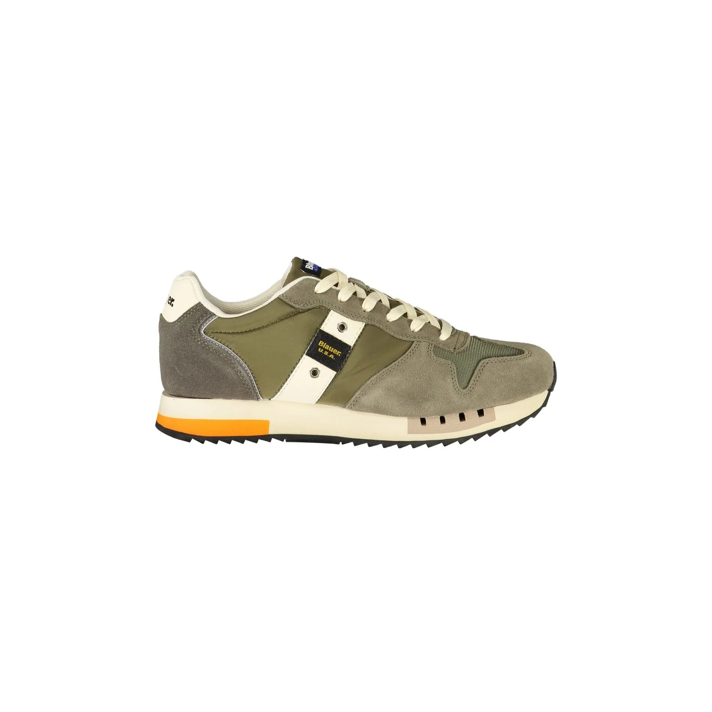 BLAUER Herren-Sneaker in Grün mit kontrastierenden Details und Logo