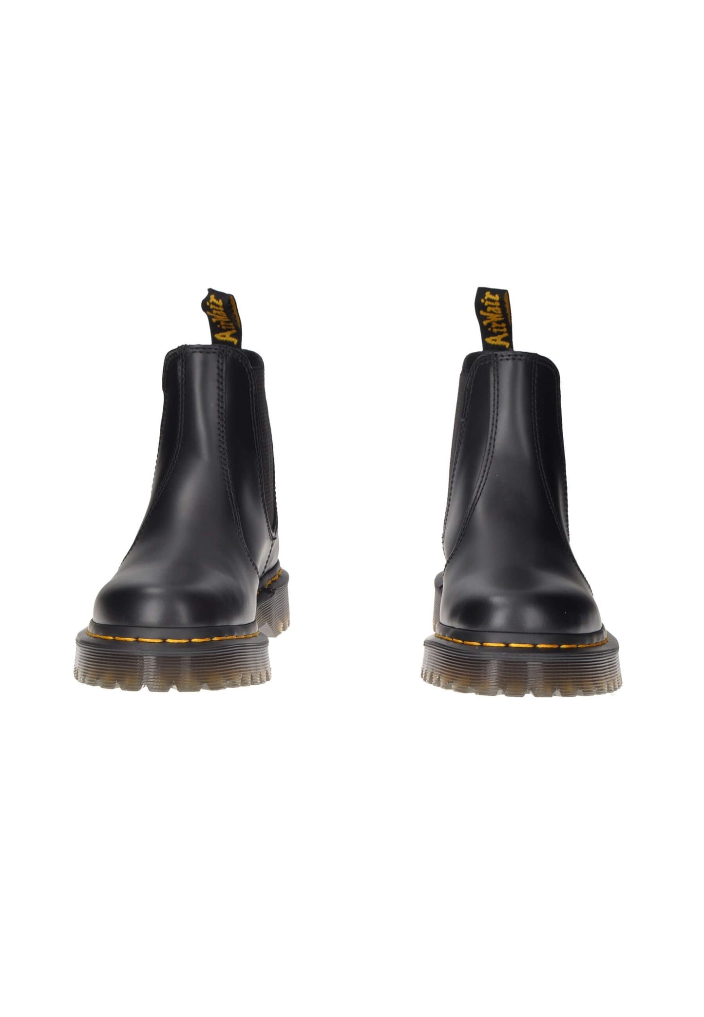 Dr. Martens 2976 BEX Beatles black leather ankle boots with elastic sides and rubber sole.