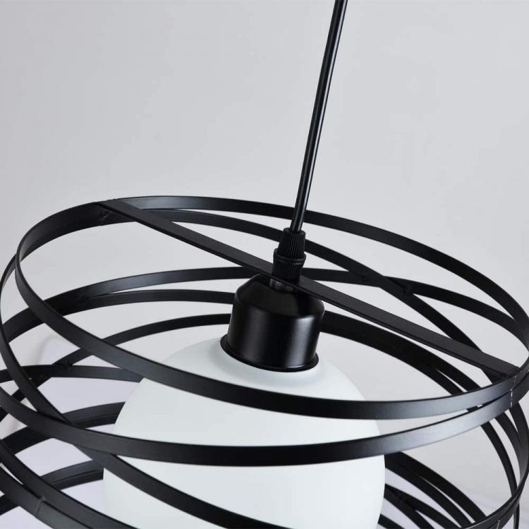 Moderner Pendelleuchter mit verschlungenen Eisenbändern, E27-Fassung, 120 cm Kabel