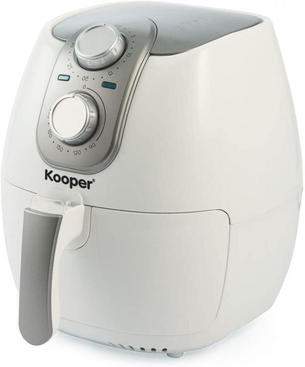 Kooper Ariosa Heißluftfritteuse 1500 W 2,8 l Antihaftbeschichtung, Verbrühungsschutz, Weiß