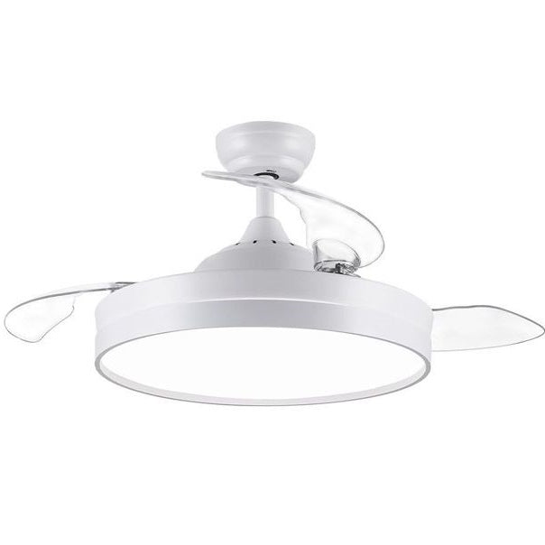 Wisdom Deckenventilator und Deckenleuchte 60W LED-Kronleuchter mit einziehbaren Flügeln