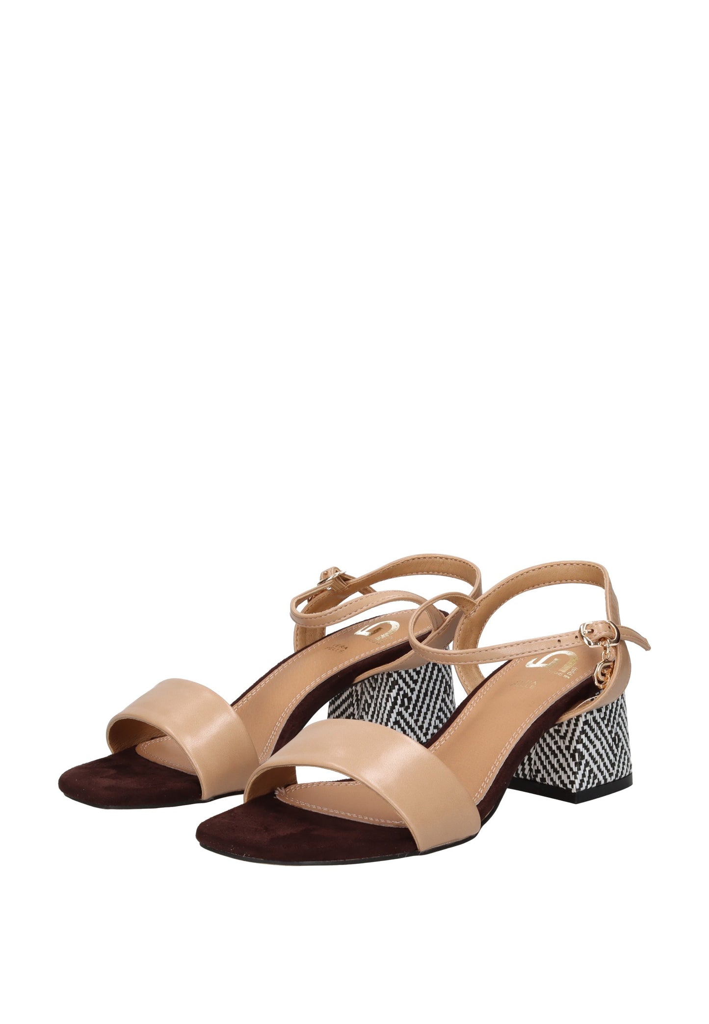 GD431 Sandalo GOLD&GOLD in ecopelle con cinturino e tacco alto 6 cm, comodi e alla moda.
