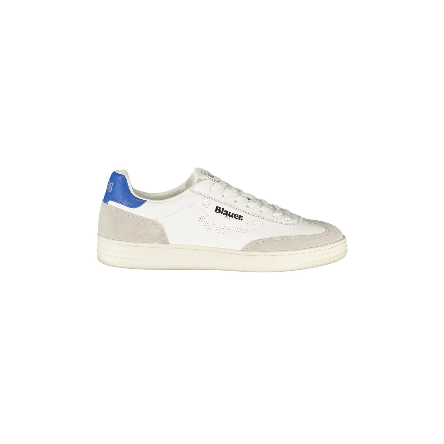BLAUER Herren-Sneaker in Weiß mit Schnürsenkeln und kontrastierenden Details