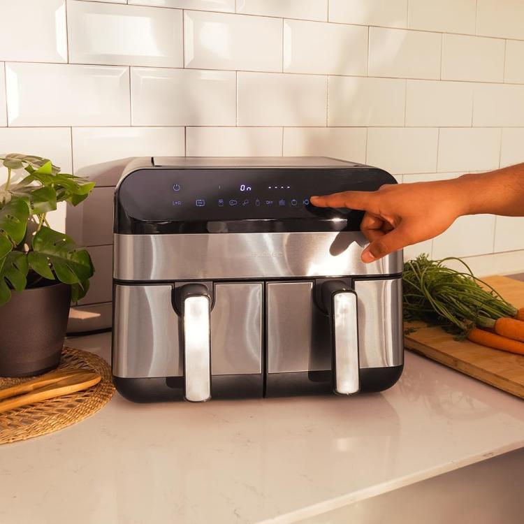 Cecotec Digital Double Air Fryer (Cecofry Advance 9000) Stainless Steel 9L 2800W