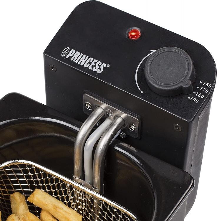 Princess Oil Fryer 3Lt Stainless Steel Black 2000W Removable Container 