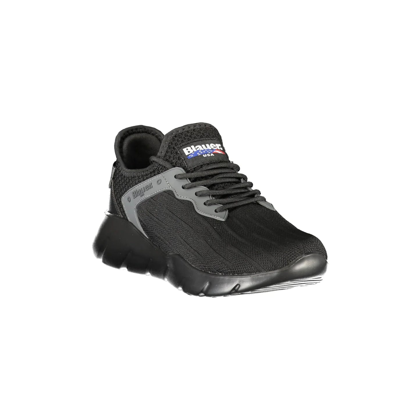 Schwarze Herren-Sneaker von BLAUER mit Schnürsenkeln und kontrastierenden Details