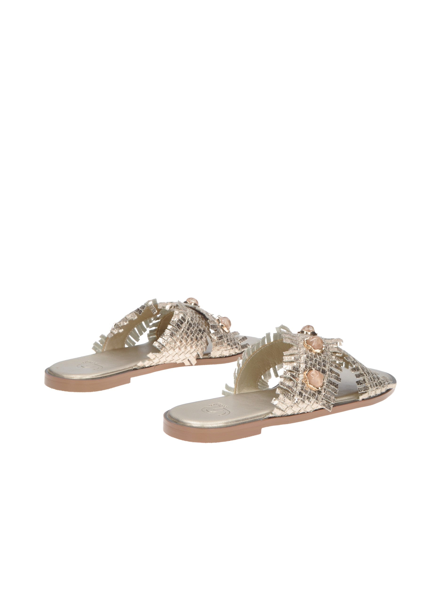 GH70 Sandalo GOLD&GOLD, eleganti sandali con dettagli in ecopelle e sottopiede imbottito per comfort.
