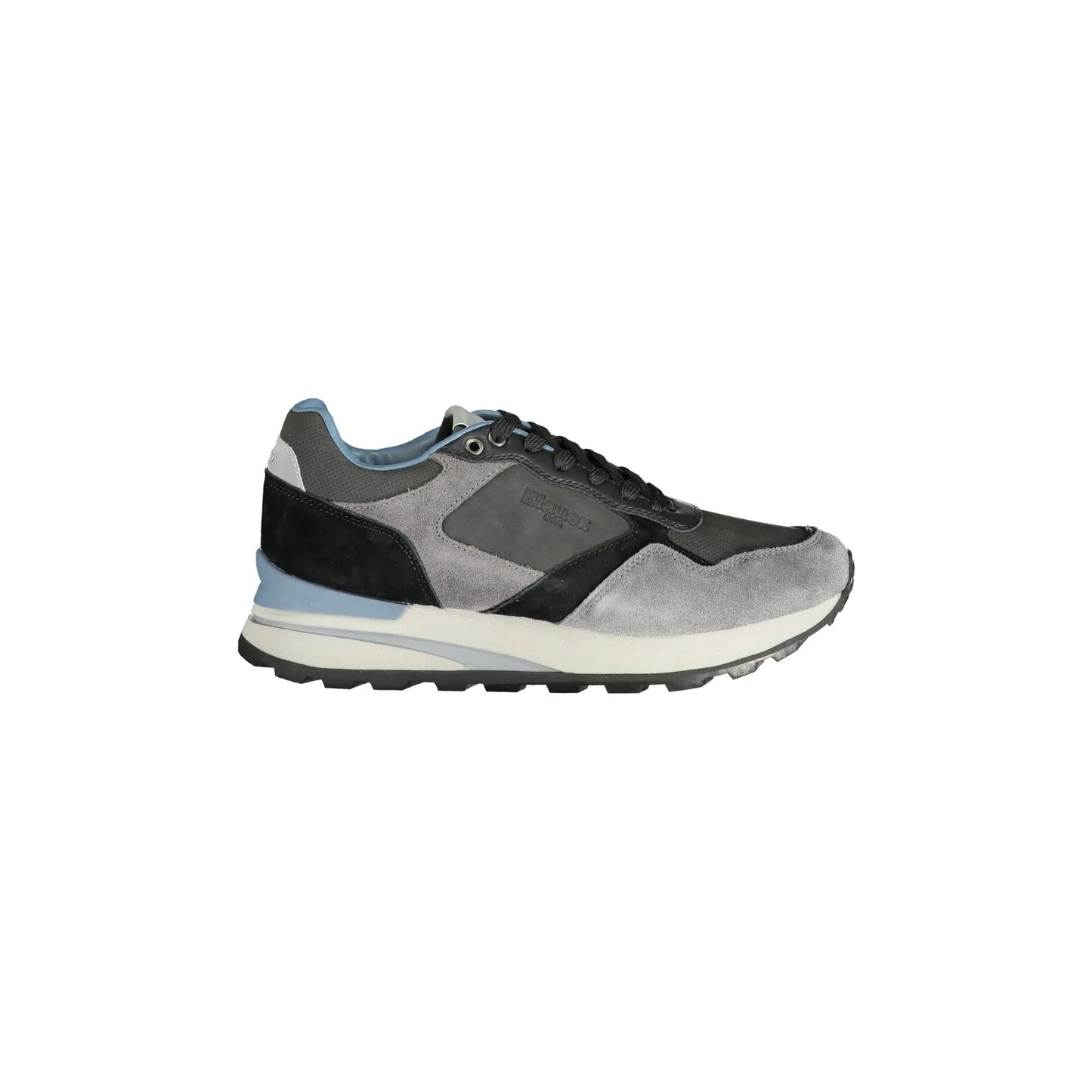 BLAUER Men's Grey Sneakers with Removable Insole