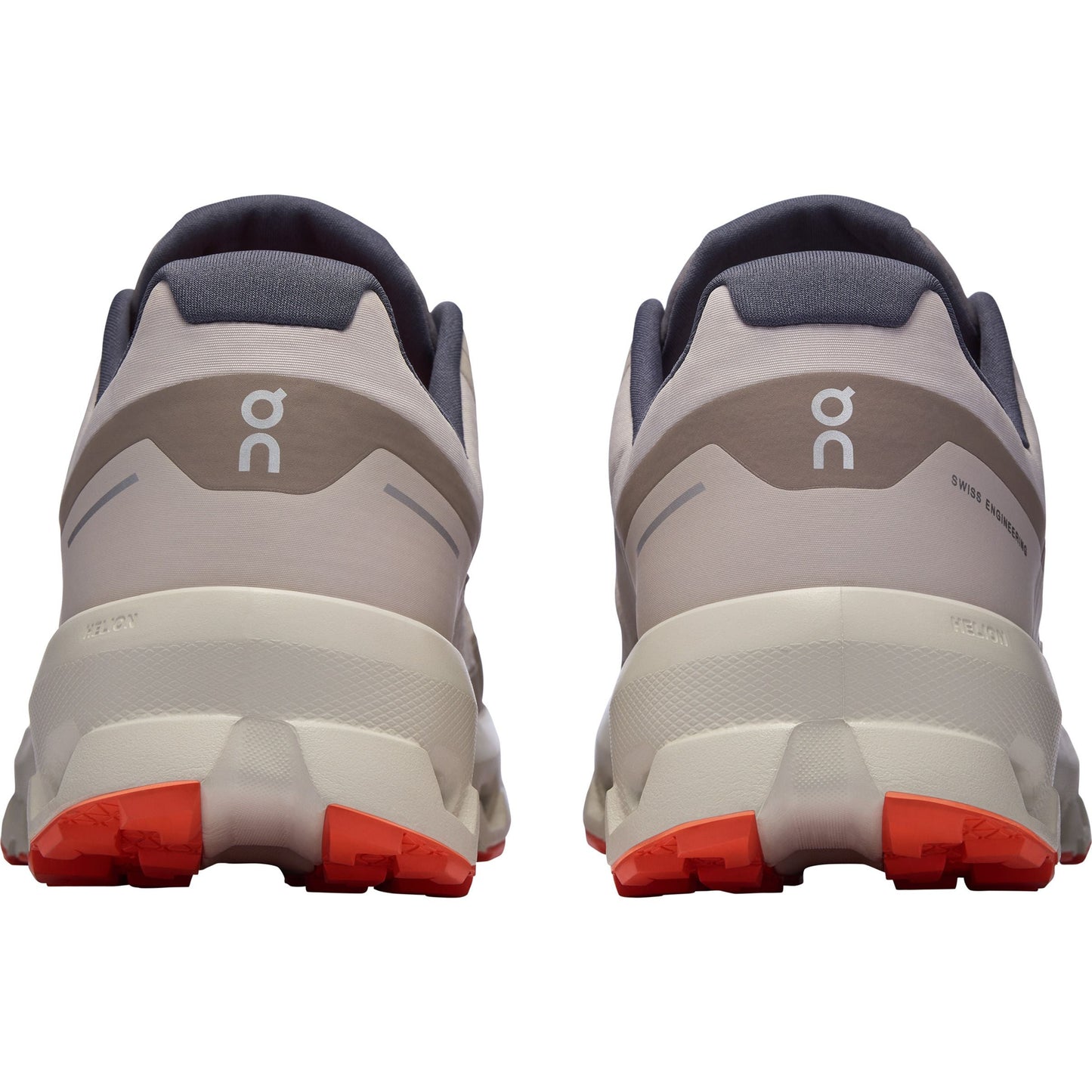 Scarpe Cloudvista 2 Waterproof Donna Pearl/Ice - vista posteriore delle scarpe On Running con tacco rosso