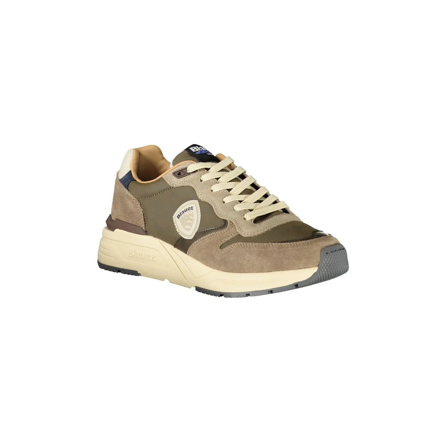 Grüne Herren-Sneaker von BLAUER mit Schnürsenkeln und kontrastierenden Details