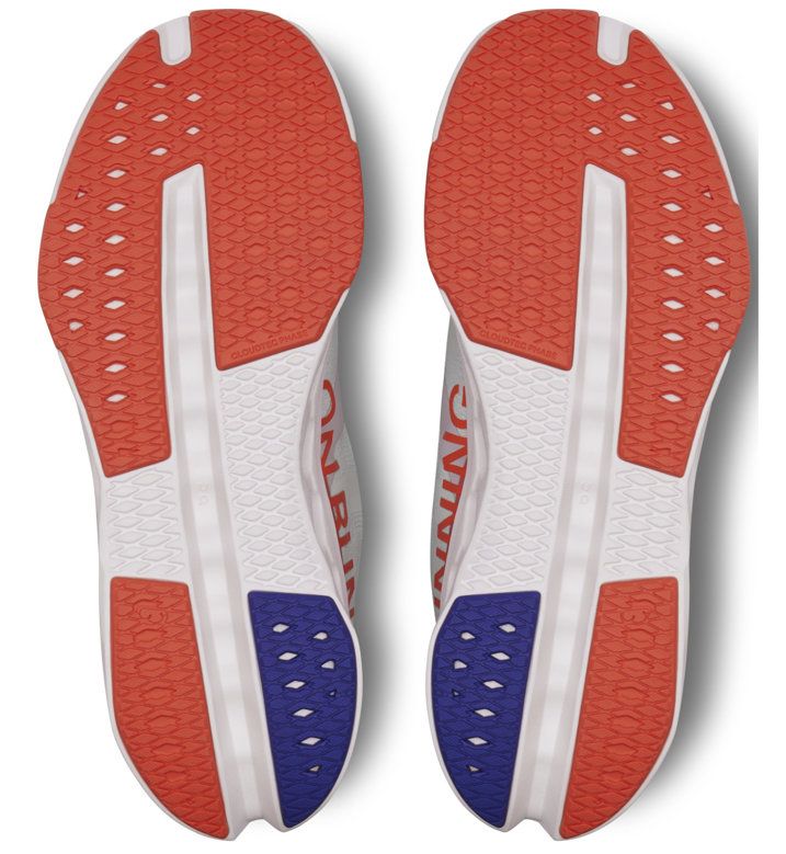Scarpe Cloudsurfer Next Uomo White/Flame suola con design tecnico per performance ottimali.