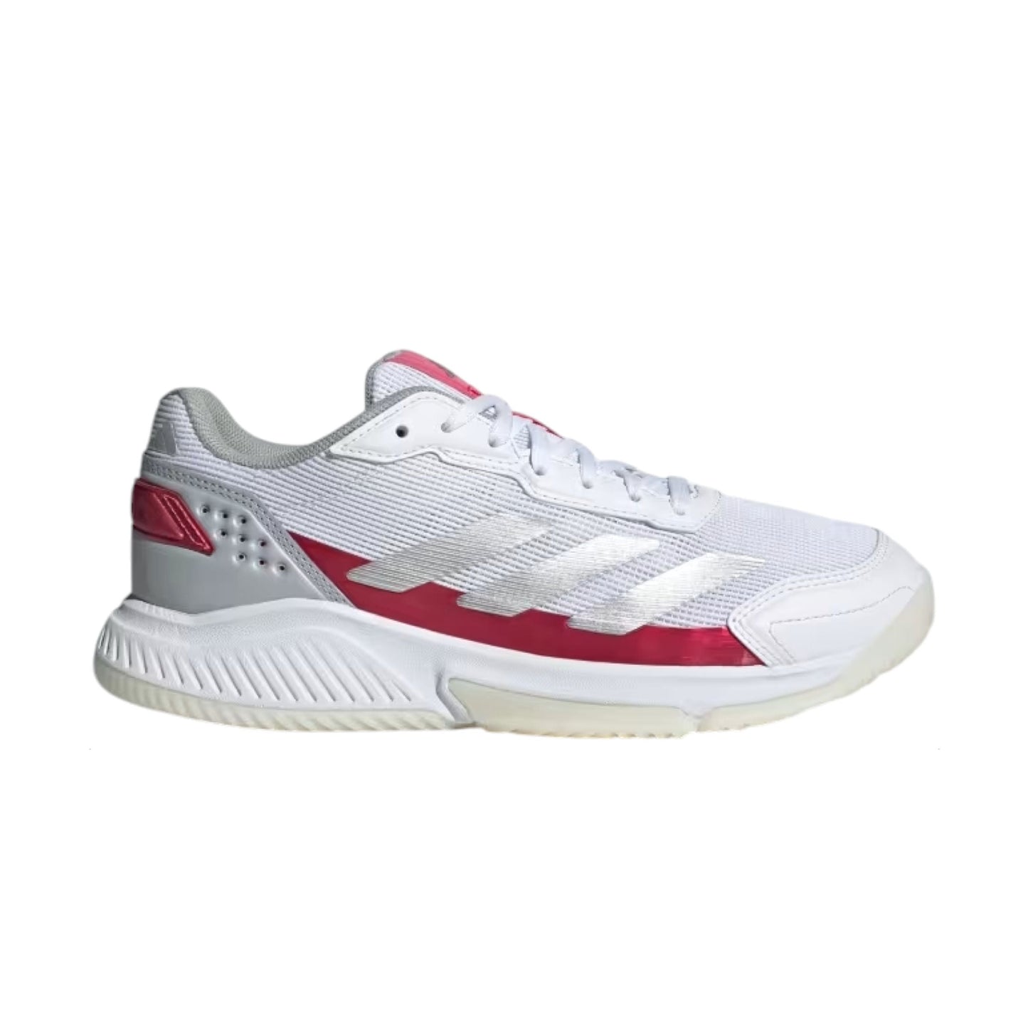 Scarpe da Padel Courtquick Donna Cloud White/Silver Metallic/Lucid Pink in vendita, design leggero e reattivo.