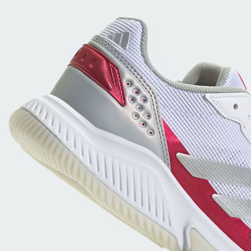 Scarpe da Padel Courtquick Donna Cloud White/Silver Metallic/Lucid Pink dettaglio posteriore