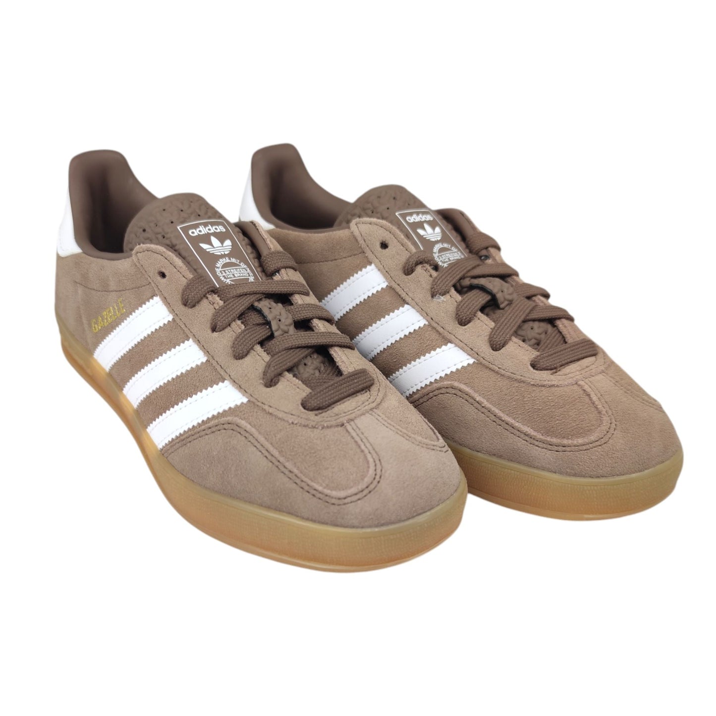 Gazelle Indoor Earth Strata/Schuhe Weiß/Goldene Metallschuhe