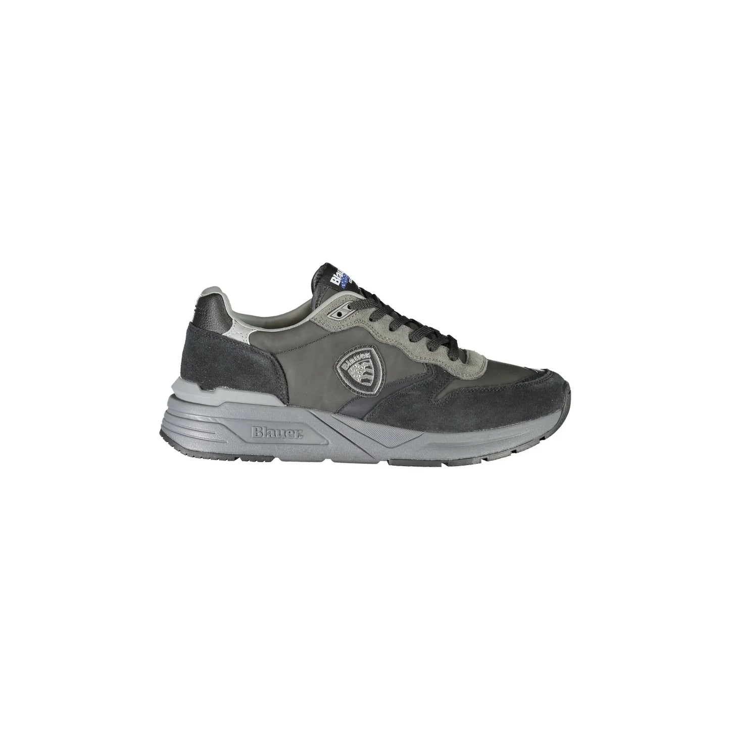 Schwarze Herren-Sneaker von BLAUER mit kontrastierenden Details und Logo
