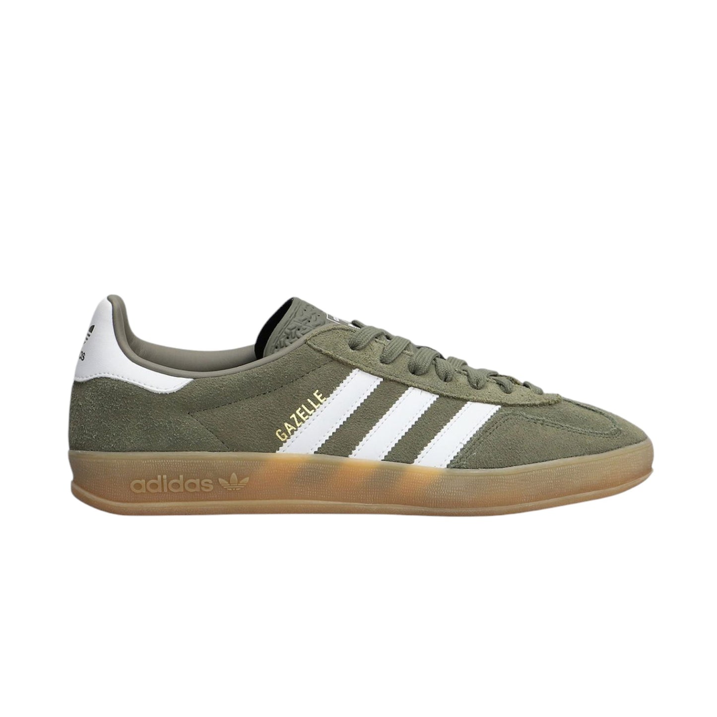Gazelle Indoor-Schuhe Olivgrün/Schuhe Weiß/Goldene Treffzone