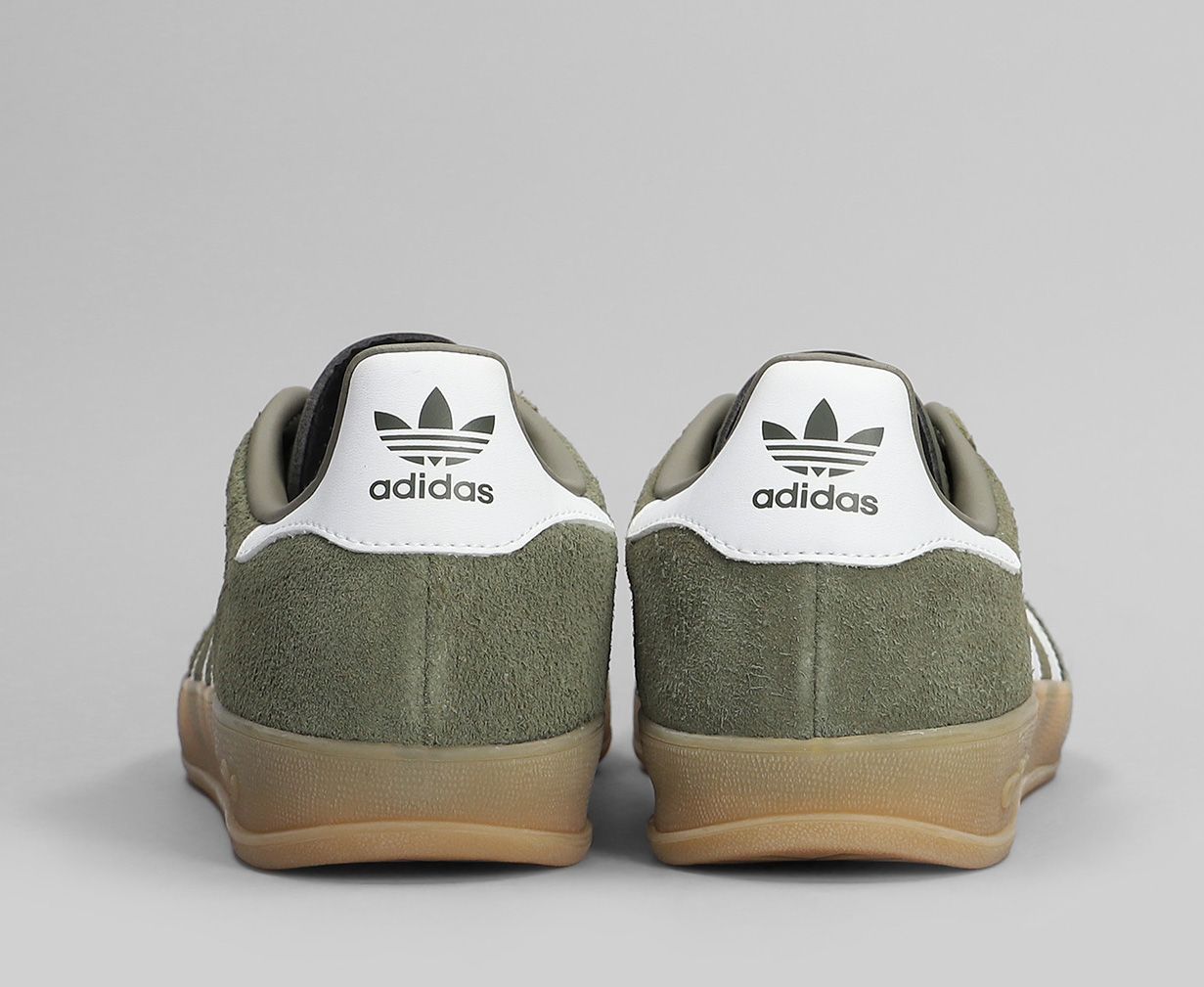 Gazelle Indoor-Schuhe Olivgrün/Schuhe Weiß/Goldene Treffzone