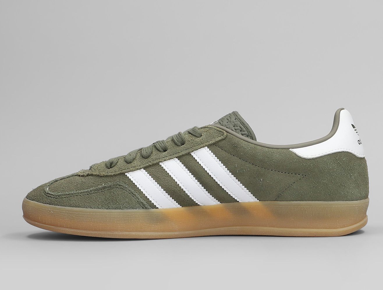 Gazelle Indoor-Schuhe Olivgrün/Schuhe Weiß/Goldene Treffzone