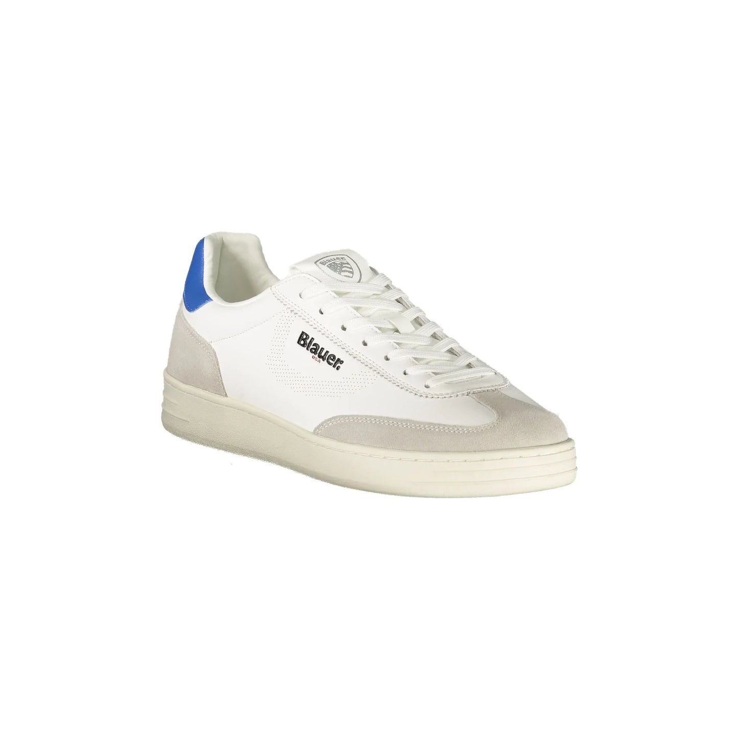 BLAUER Herren-Sneaker in Weiß mit Schnürsenkeln und kontrastierenden Details