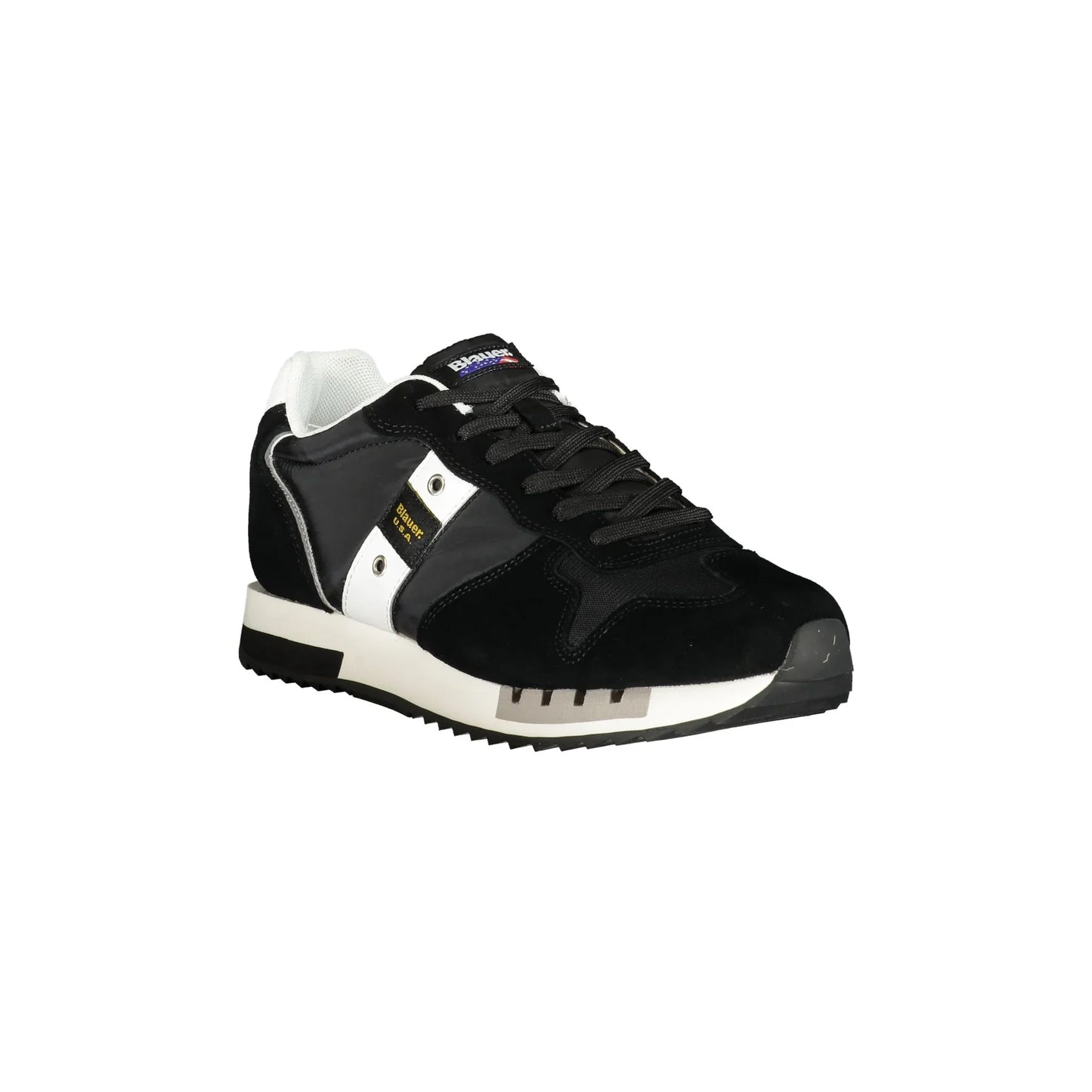 Schwarze Herren-Sneaker von BLAUER mit kontrastierenden Details und Logo