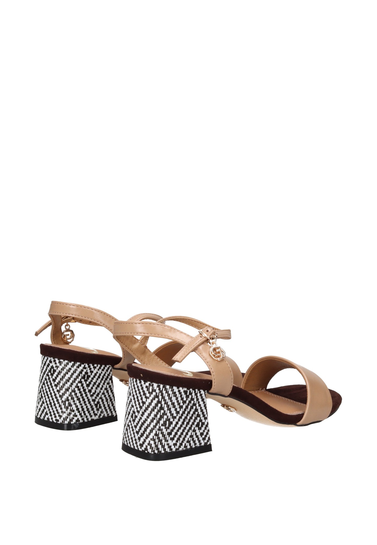 GD431 Sandalo GOLD&GOLD, sandali con tacco alto in ecopelle e cinturino alla caviglia.
