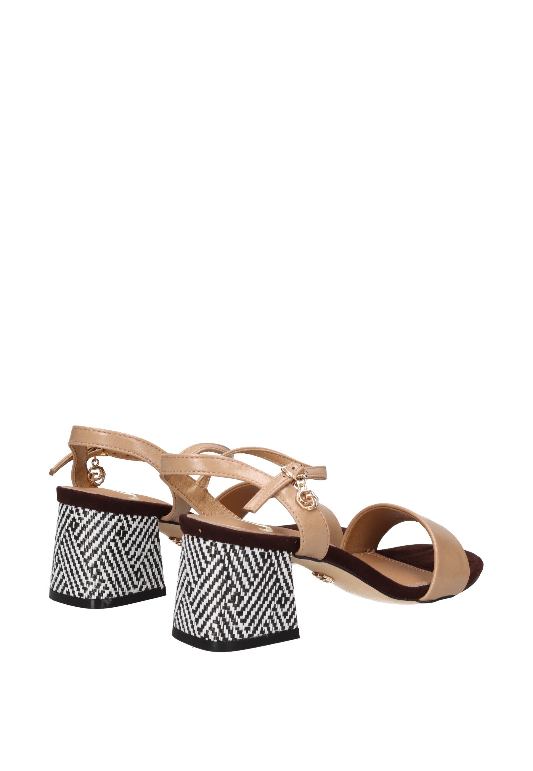 GD431 Sandalo GOLD&GOLD, sandali con tacco alto in ecopelle e cinturino alla caviglia.
