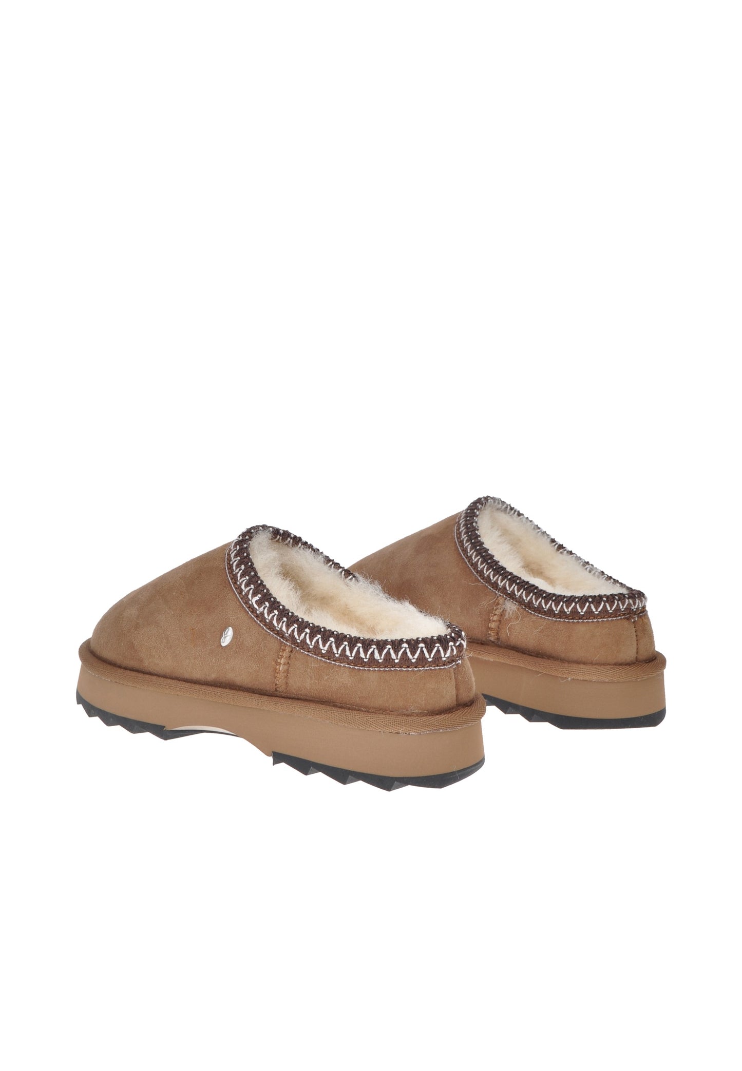 W13179 Sabot EMU AUSTRALIA in brown with soft sheepskin lining and rubber sole, perfect for comfort and style.