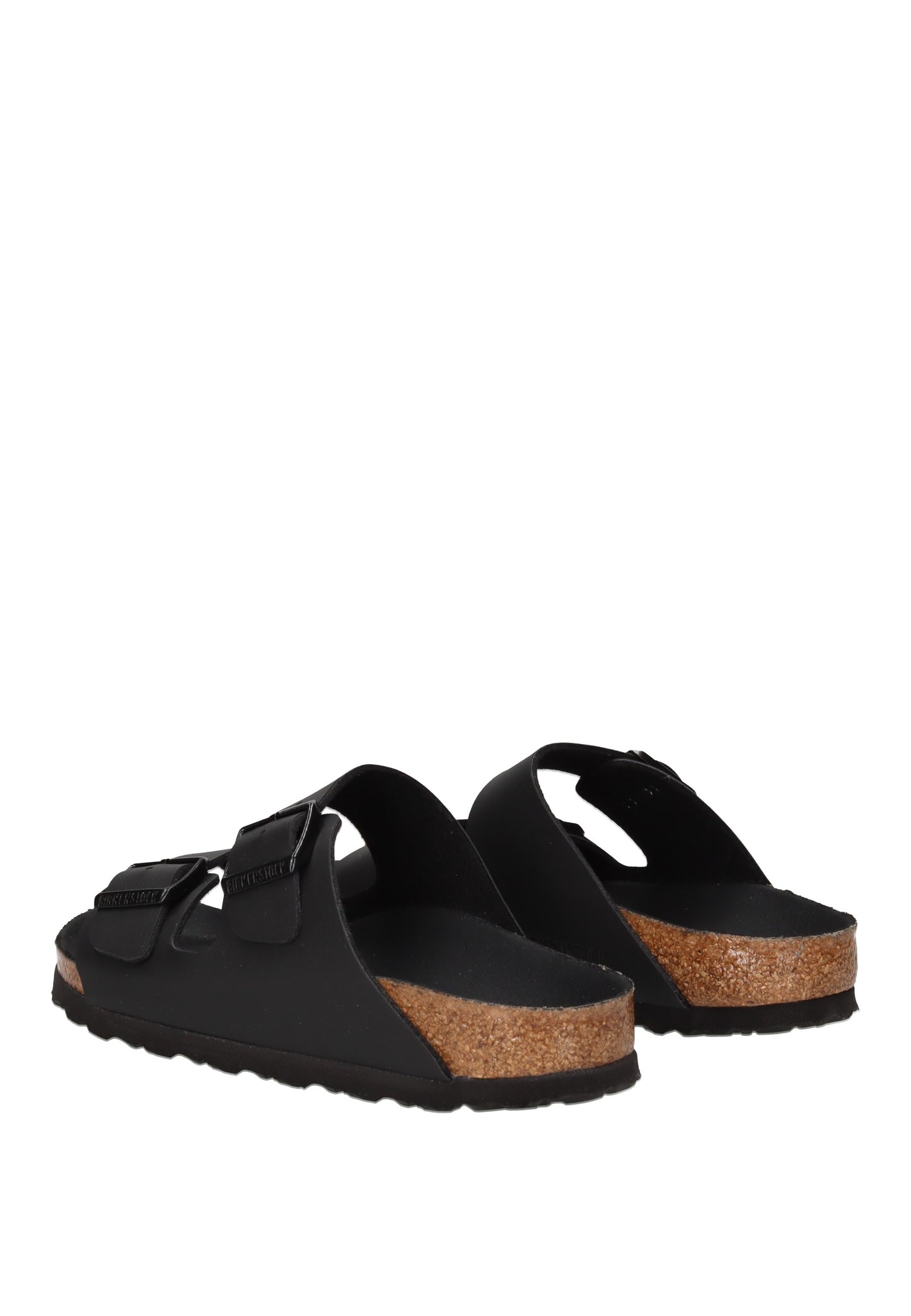 1019069 Sandalo BIRKENSTOCK black sandals with cork and latex anatomical footbed and adjustable metal buckles.