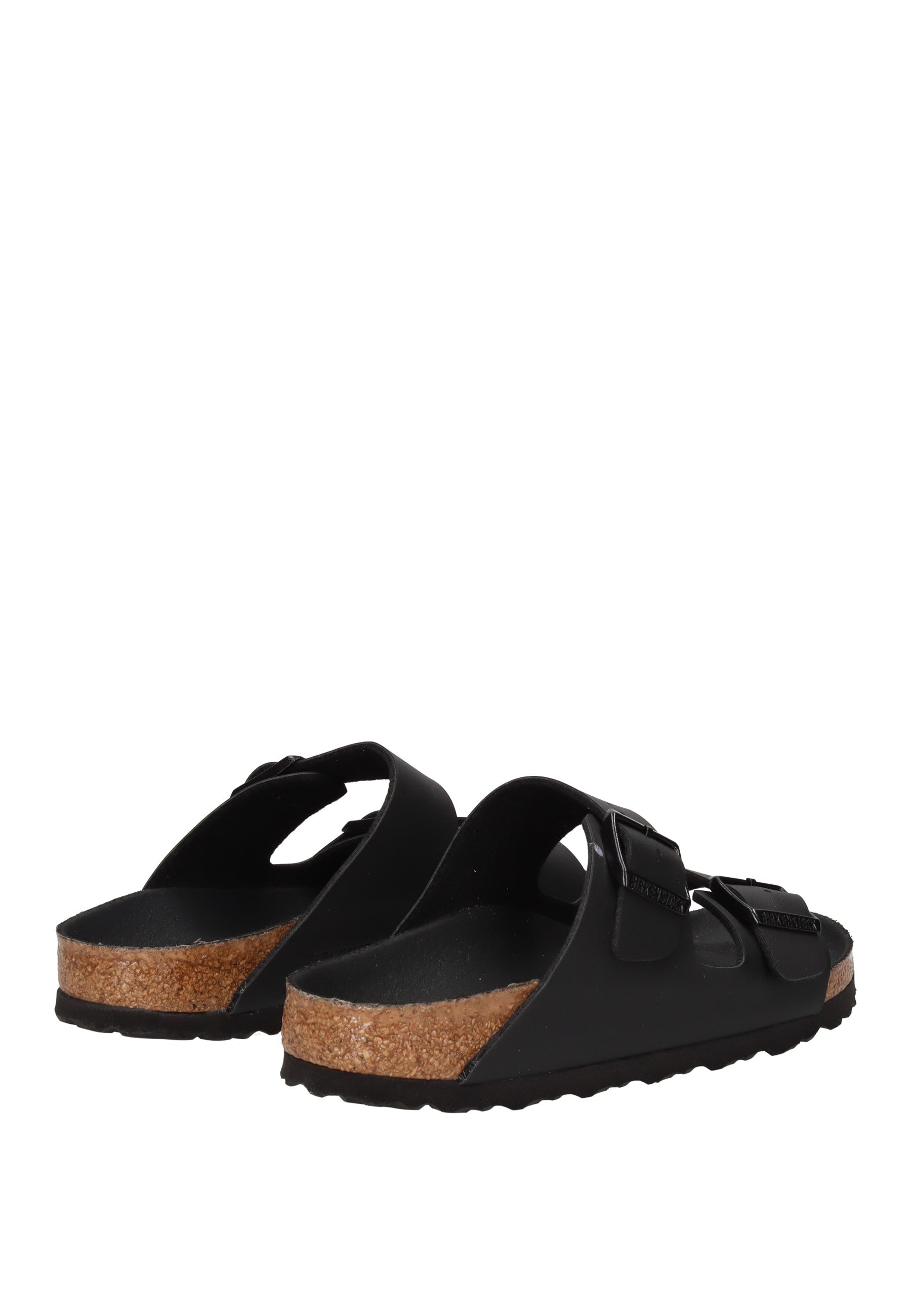 Retro view of 1019069 Sandalo BIRKENSTOCK with adjustable metal buckles and ergonomic cork and latex footbed.