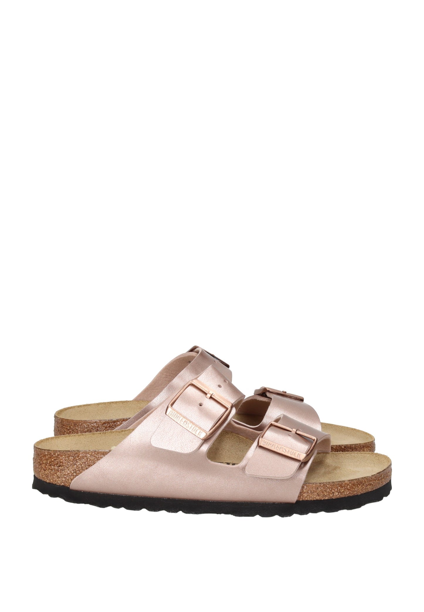 1023960 Sandalo BIRKENSTOCK in rosa con cinturini e fibbie regolabili, suola in EVA e plantare anatomico.