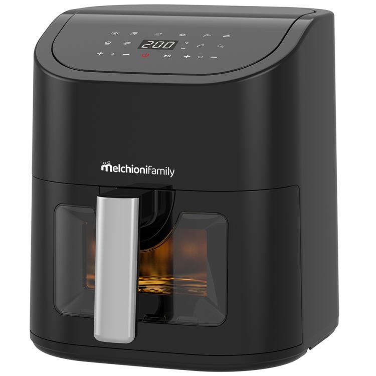 Melcioni Family Marianna Heißluftfritteuse 5,2 l 1700 W Ölfrei Schwarz