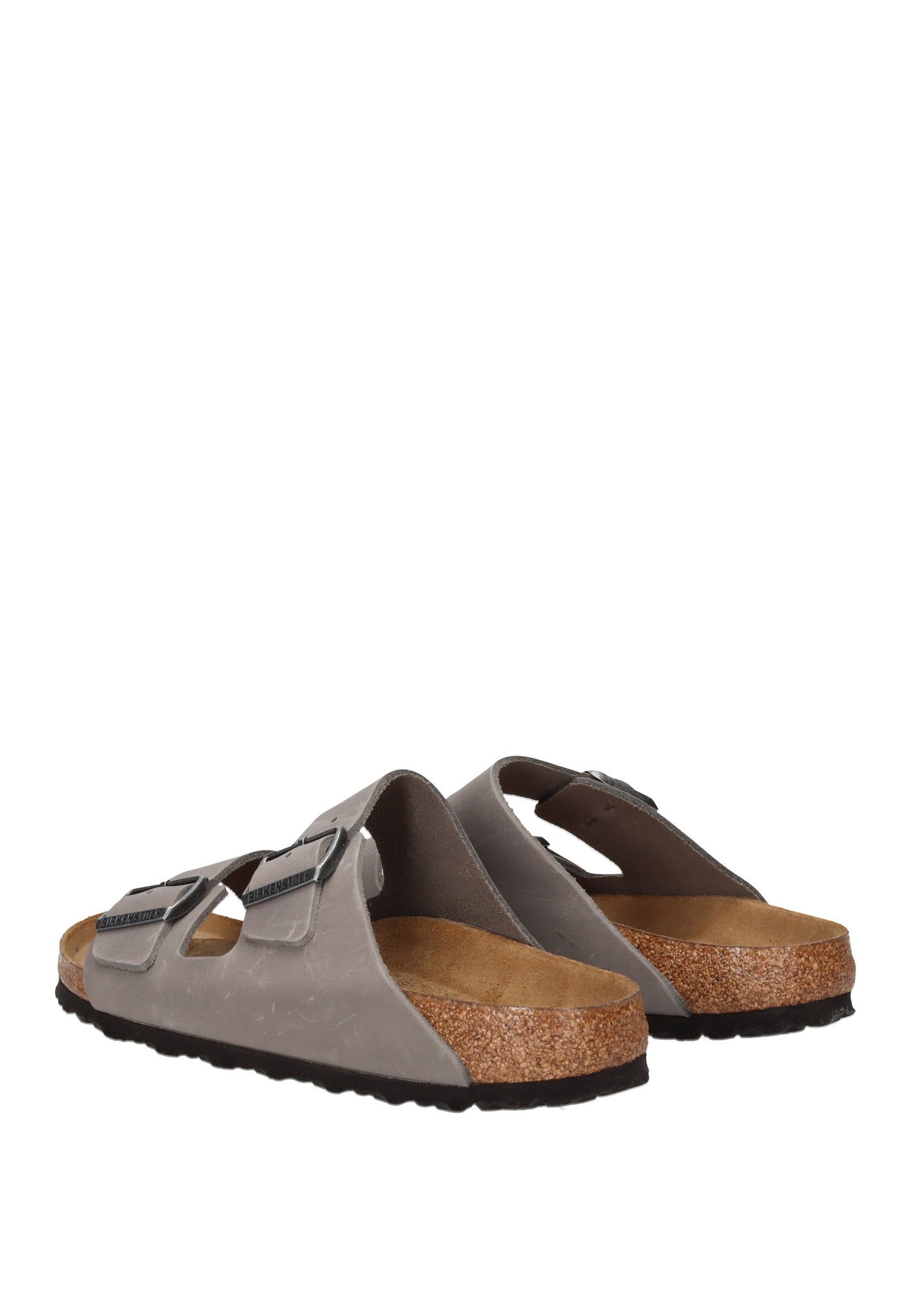 1013645 Sandalo BIRKENSTOCK gray Arizona FBS with adjustable buckles and cork-latex footbed.