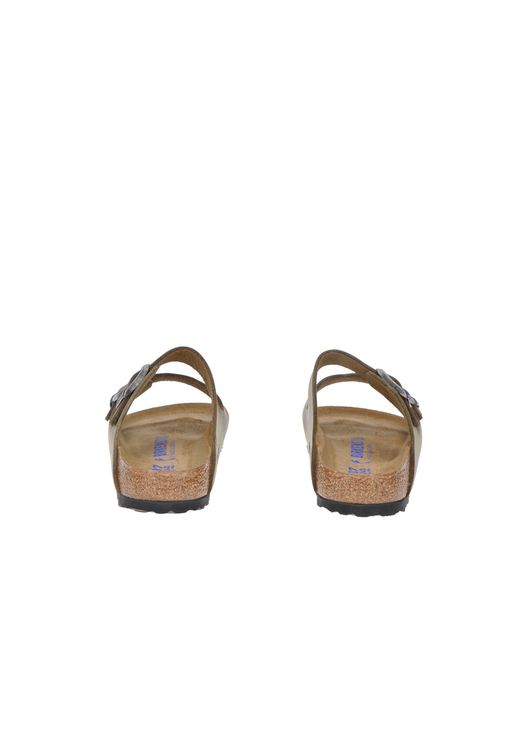 Sandalo Arizona BS by BIRKENSTOCK, featuring adjustable metal buckles and a soft cork-latex footbed for comfort.
