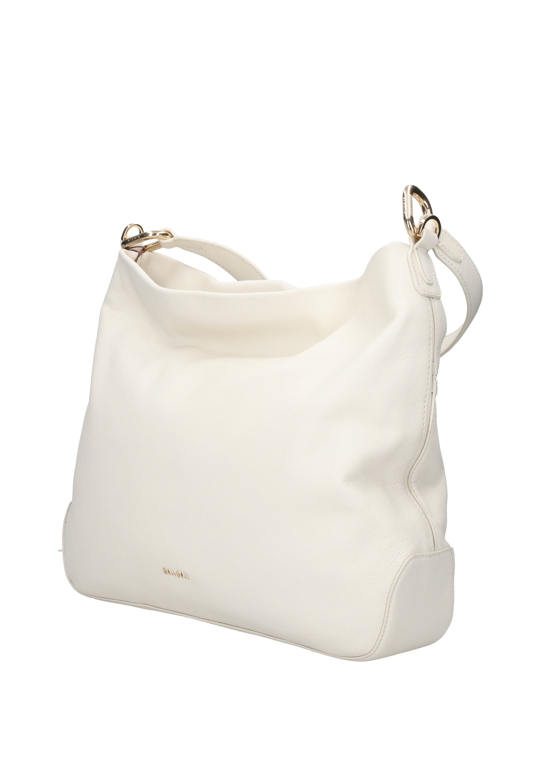 BIBP9E502 Borsa a spalla FRANCESCO BIASIA in pelle nappa fiore, elegante borsa bianca con tracolla
