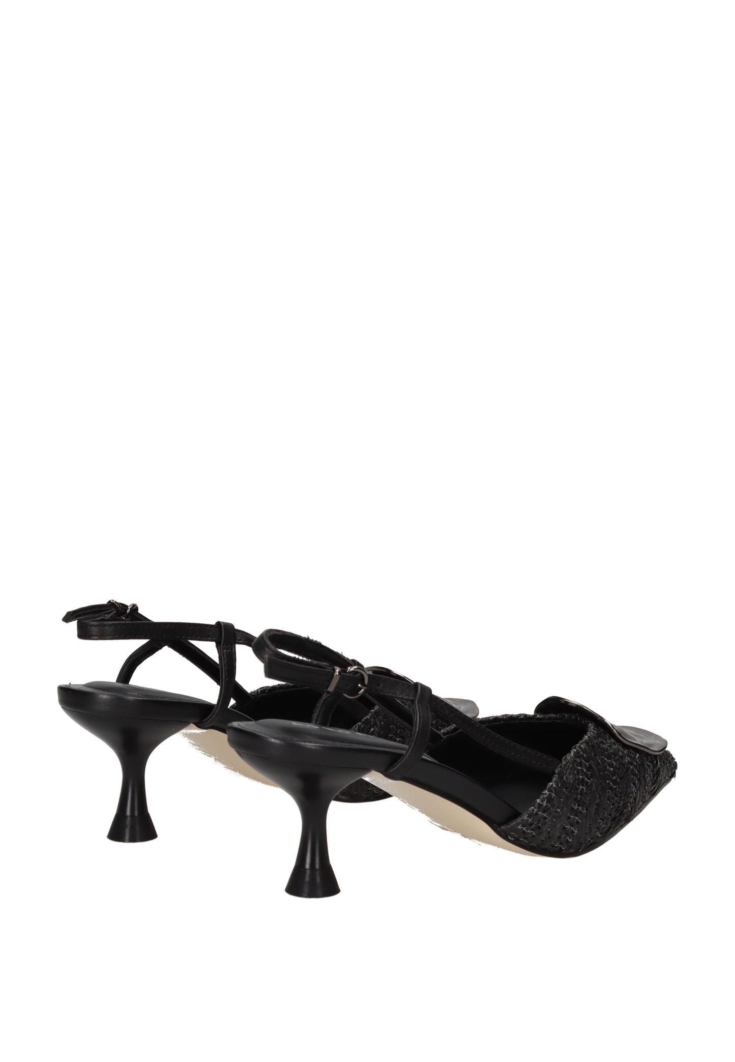 S6GLOW05/RAF Decollete aperto dietro APEPAZZA eleganti con tacco alto 6 cm e cinturino regolabile