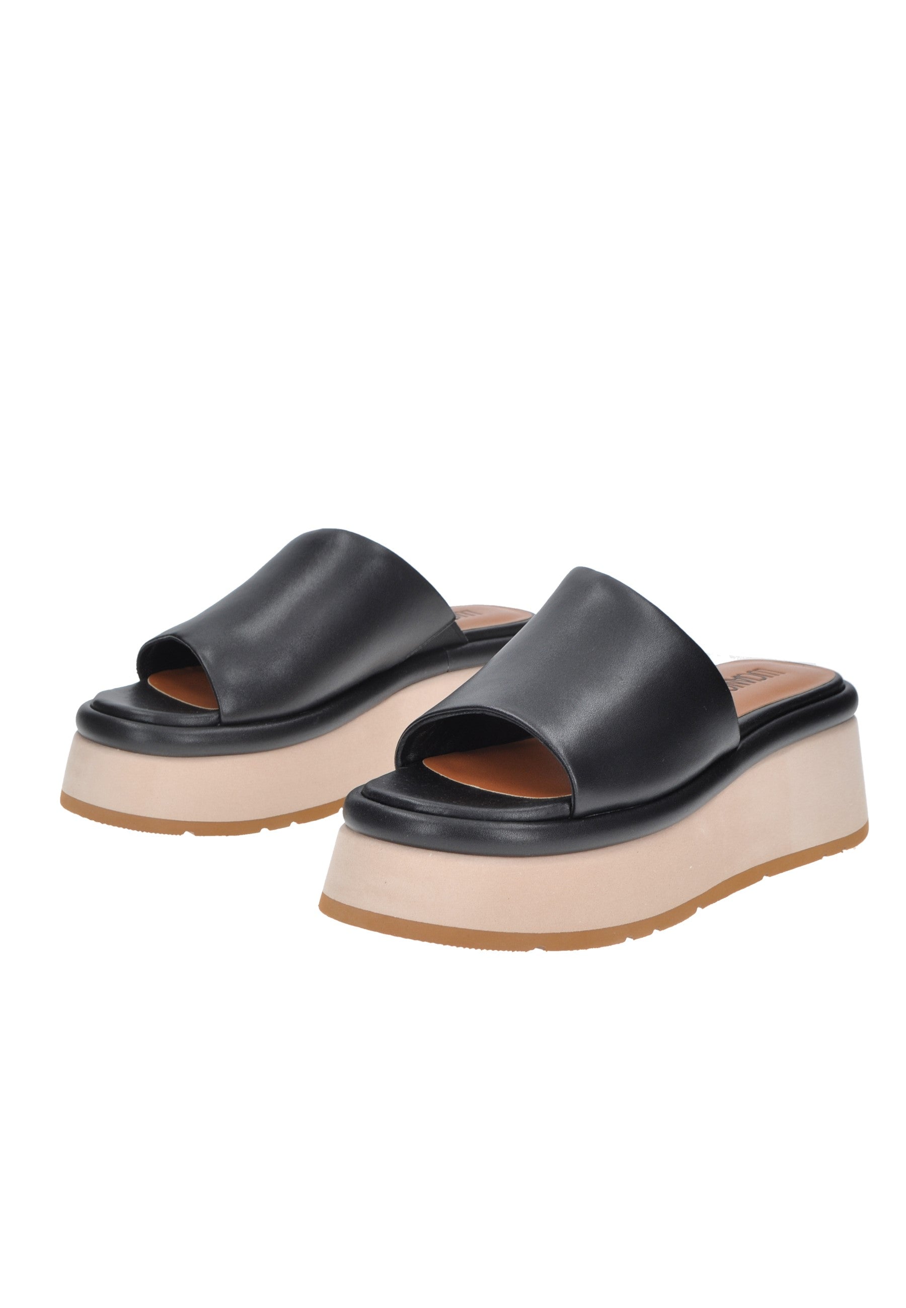 TL111 Sandalo LUCIANO BARACHINI, sandalo in pelle con para alta 7 cm, design elegante e comfort extra.