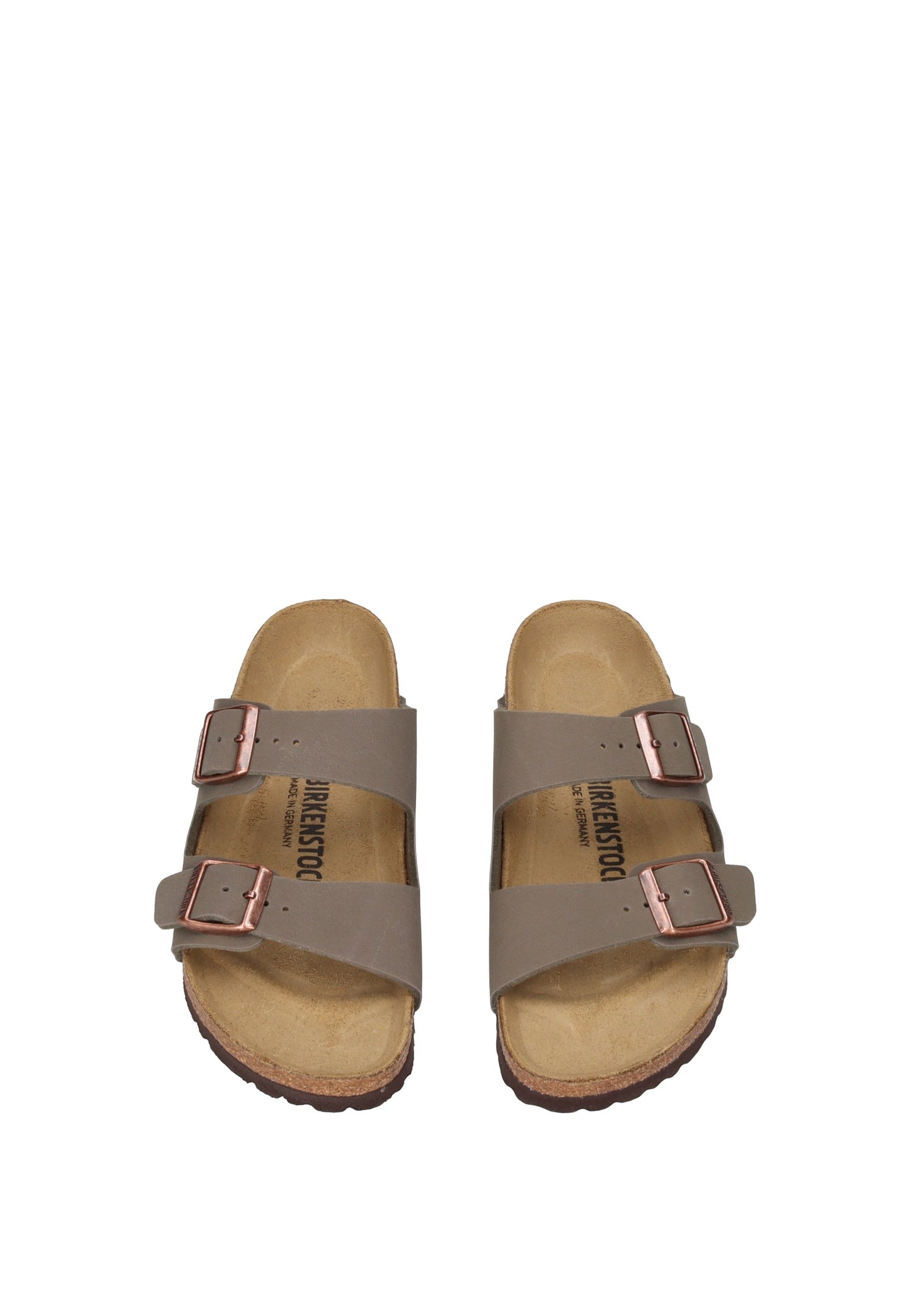 151213 Sandalo BIRKENSTOCK in taupe con doppio cinturino e fibbia regolabile