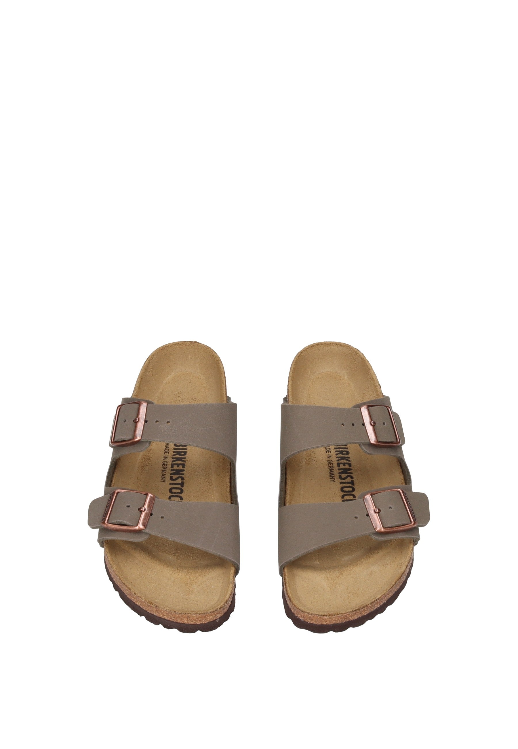 151213 Sandalo BIRKENSTOCK in taupe con doppio cinturino e fibbia regolabile