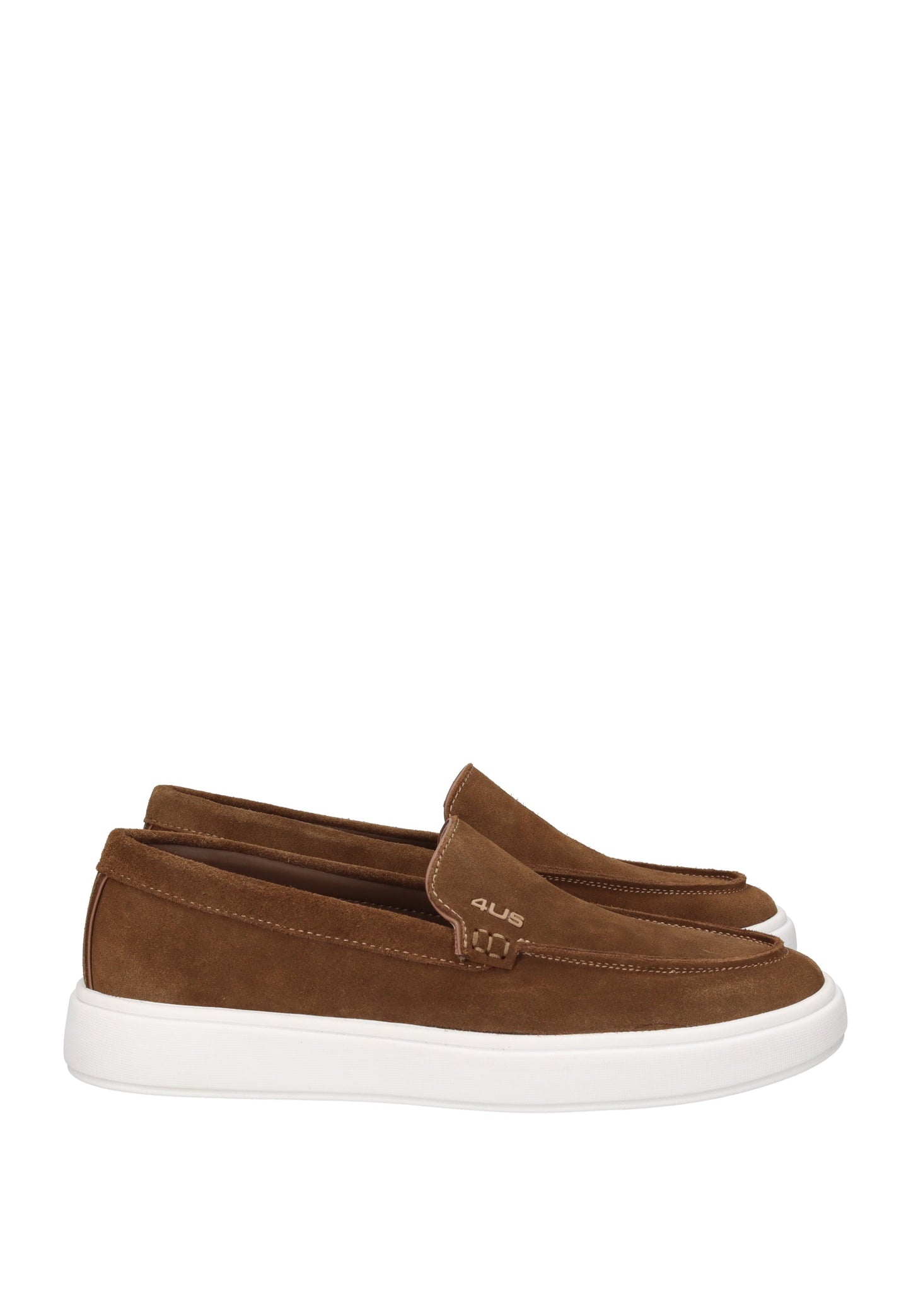 HM25045-01 Mocassino PACIOTTI 4US in pregiato camoscio con fondo gomma, eleganza e comfort.