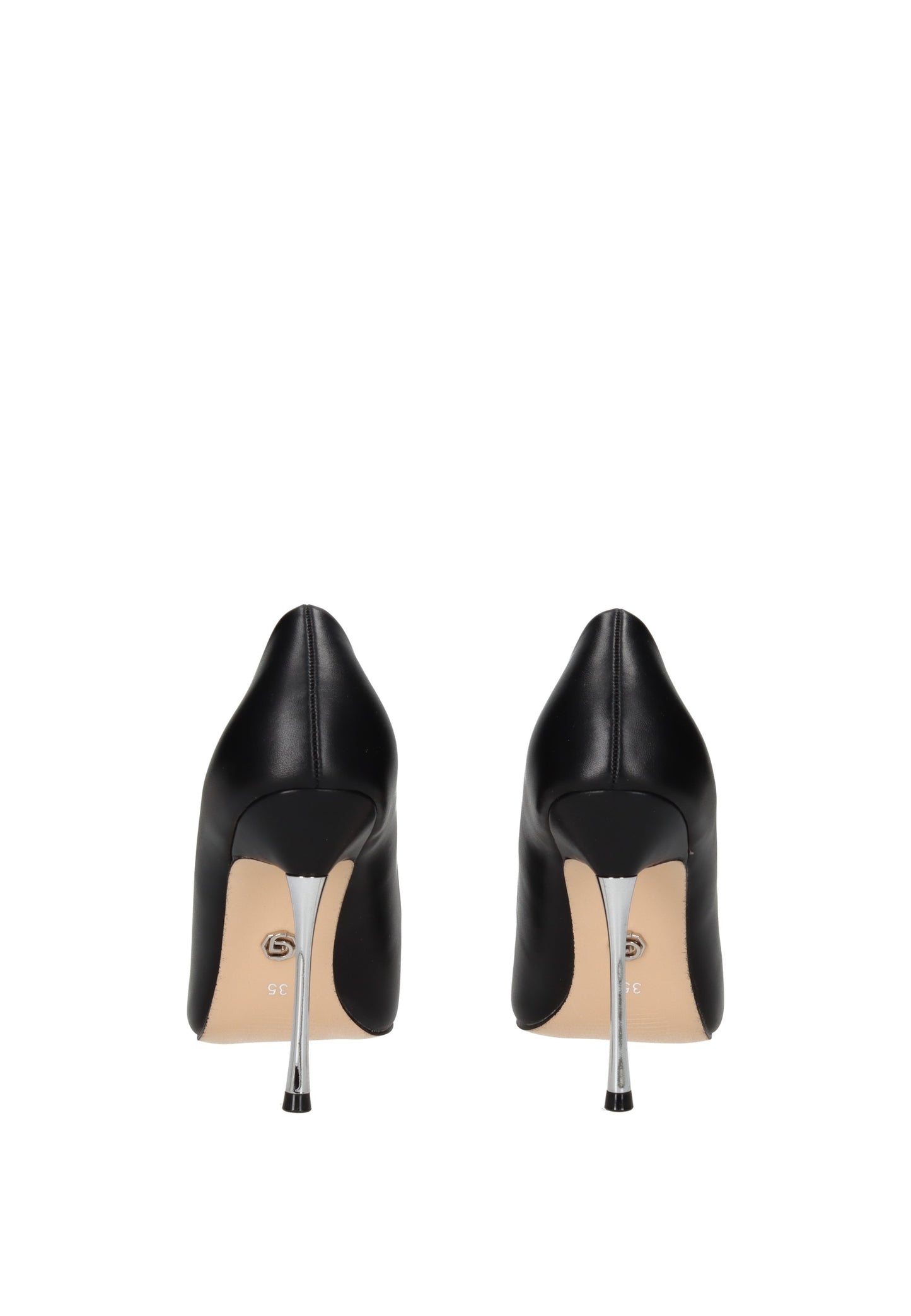 GP846 Decollete GOLD&GOLD black high heels with sleek design and shiny stiletto heel.