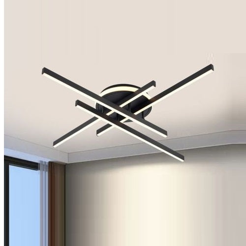 Modern LED Ceiling Light 45 Watt Black Chandelier Lamp Ceiling Cold 6500K