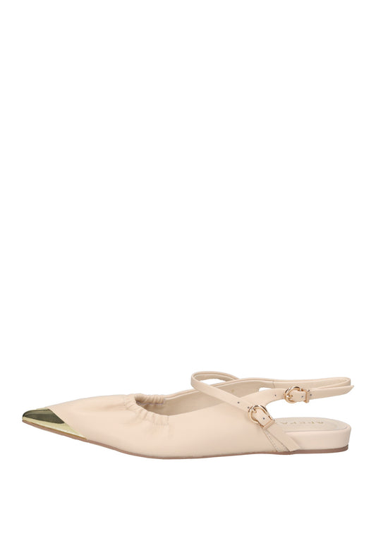 S6PETAL01/LEA Ballerina APEPAZZA in pelle con cinturino alla caviglia e punta sfilata.