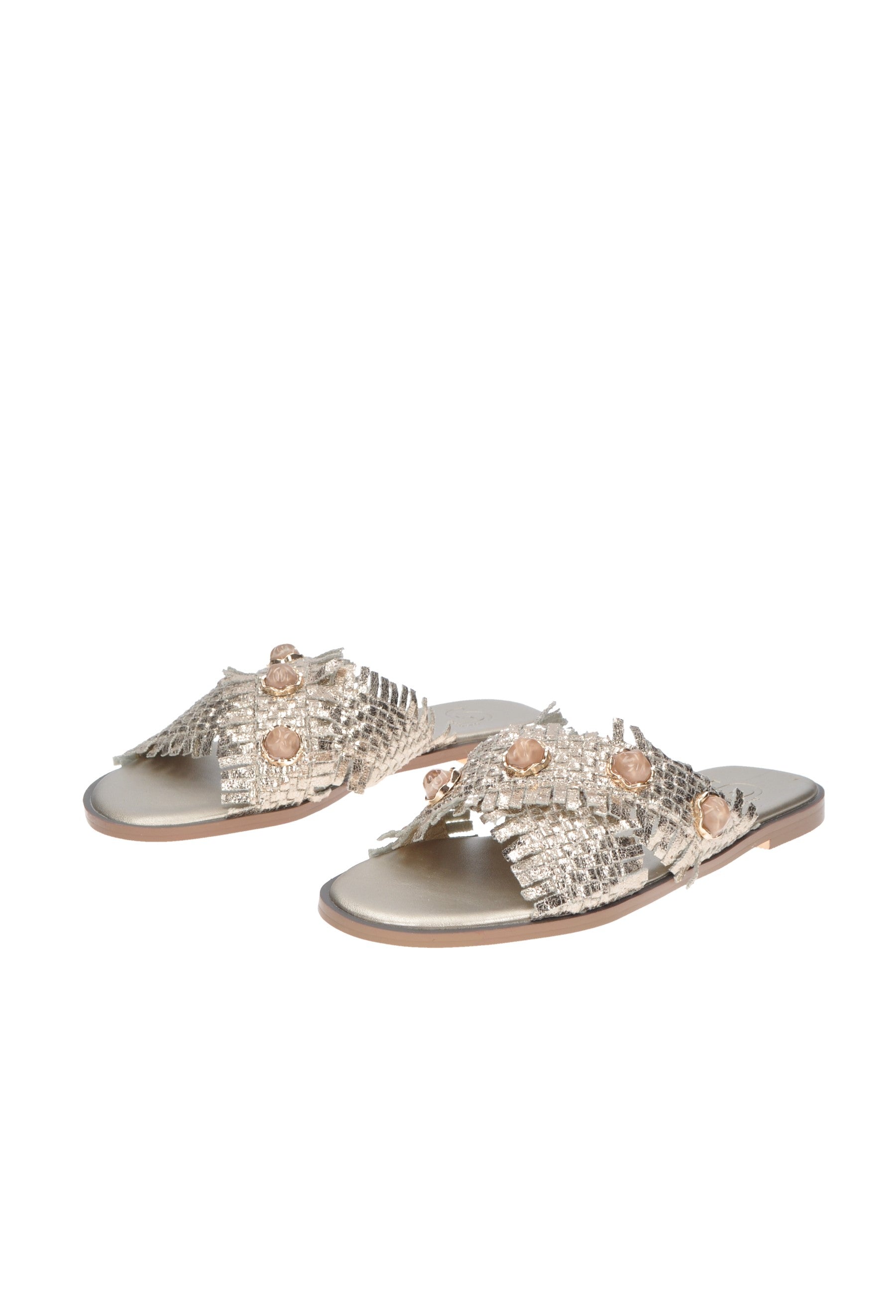 GH70 Sandalo Gold con decorazioni brillanti, design elegante e confortevole per occasioni speciali.