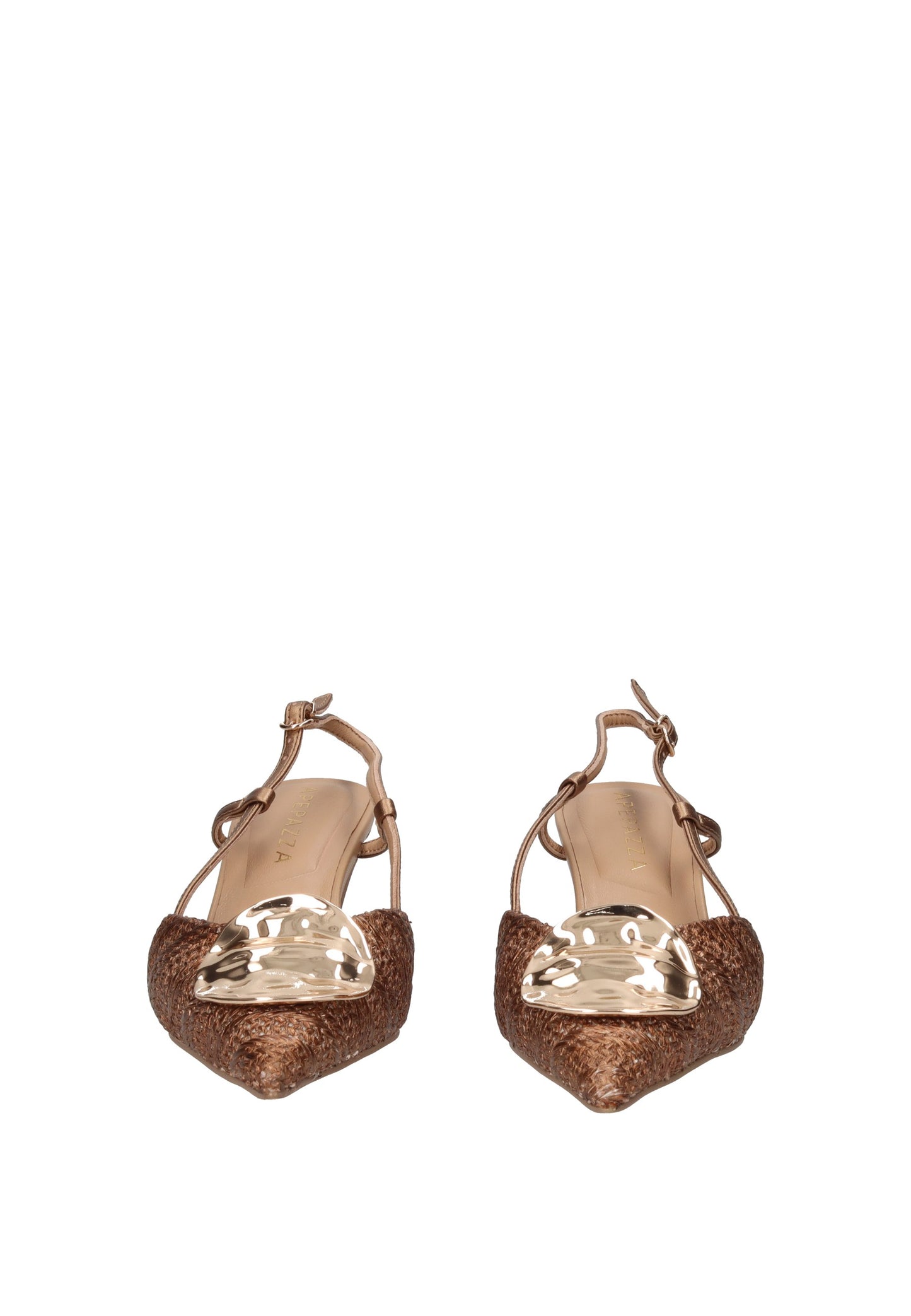 S6GLOW05/RAF Decollete aperto dietro APEPAZZA con cinturino e accessorio metallico.